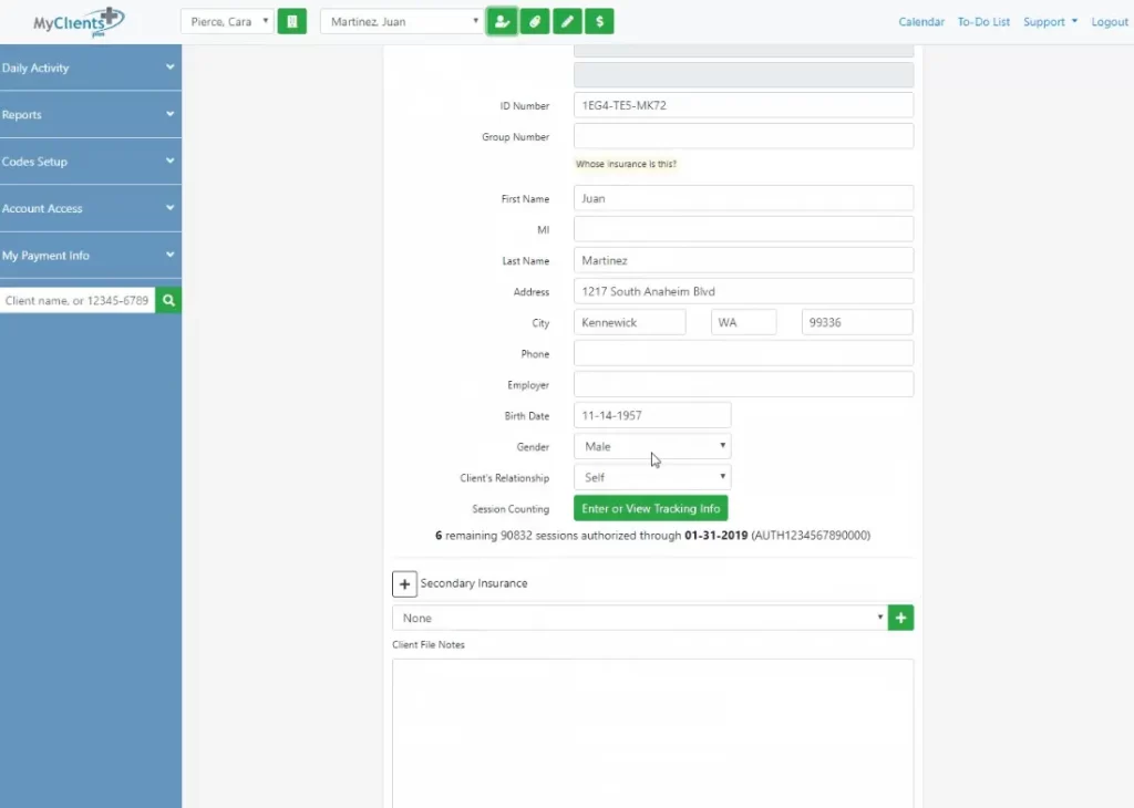 My Clients Plus EHR Software - practice management software