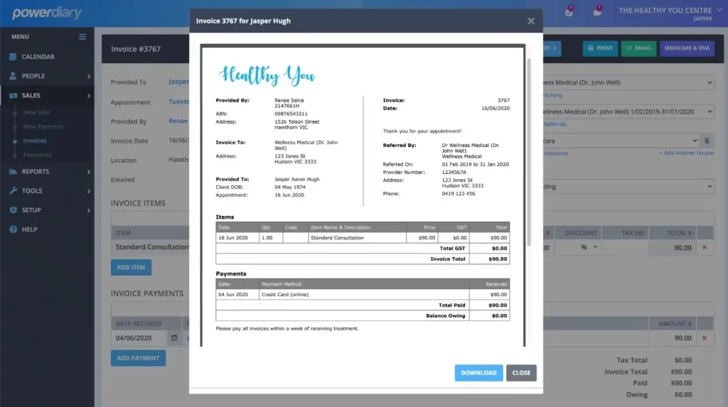 Zanda formerly Power Diary EMR Software & practice management software