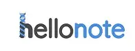 HelloNote logo with a blue spiral icon and the word HelloNote in gray and blue.