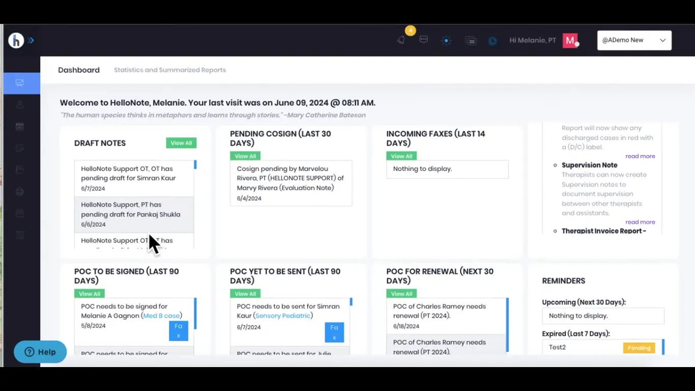 HelloNote Practice Management Solution EHR and Practice Management Software