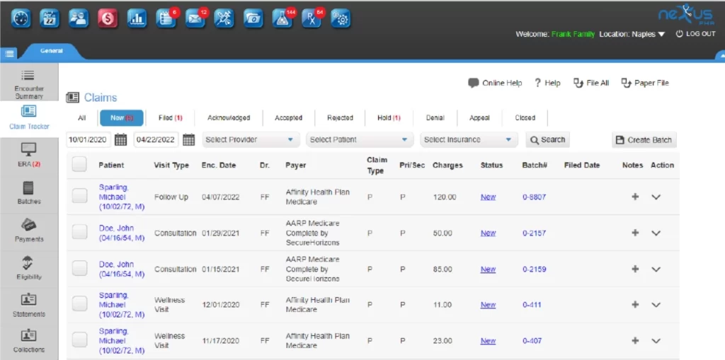 Nexus-Clinical-EHR-Practice-Management-Software-Flexible-Claim-Management.