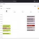 Lightning Step EMR software staff schedule and timeline calendar dashboard screenshot.