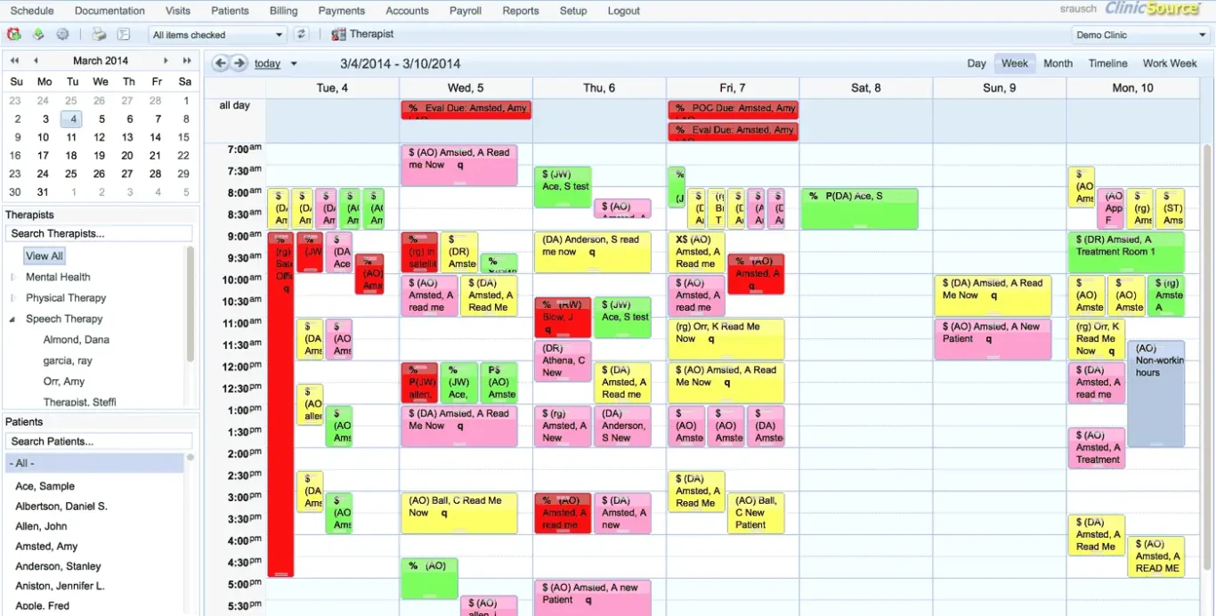 ClinicSource Therapy Practice Management Software EHR and Practice Management Software