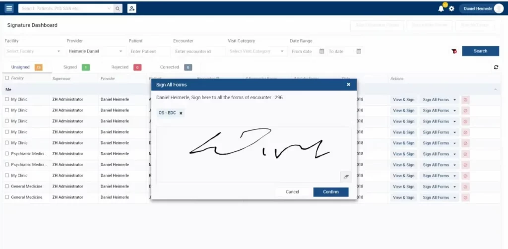 Behavioral-Health-EMR-by-blueBriX-Practice-Management-Software-Signature-Dashboard-Demo