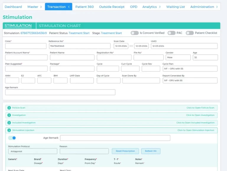 LifeLinkr-IVF-Clinic-Management-EMR-Software-Transaction-Demo