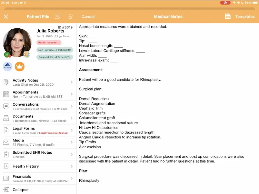 Symplast-EMR-Software-Patient-Profile