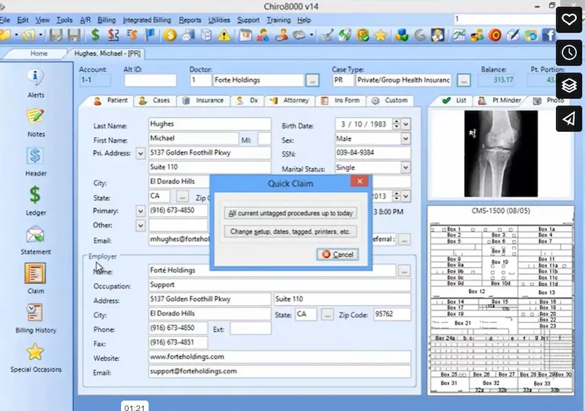 Chiro8000-Patient-Relationship-EMR-Practice-Management-Software-Quick-Claims