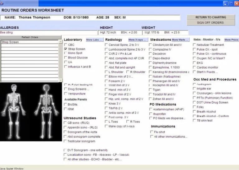 CodoniXnotes-EMR-Software-Patient-Routine-Orders-Worksheet