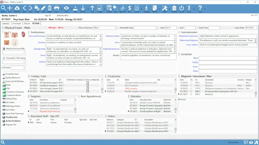 Compulink-Healthcare-Practice-Management-EHR-Software-Physical-Exam-Report