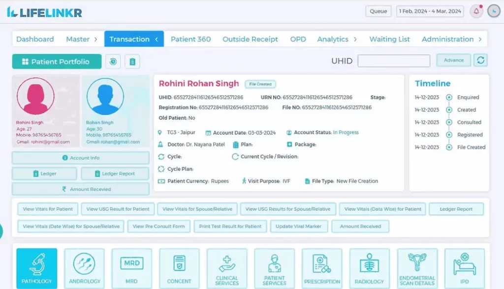 LifeLinkr-IVF-Clinic-Management-EMR-Software-Patient-Portfolio