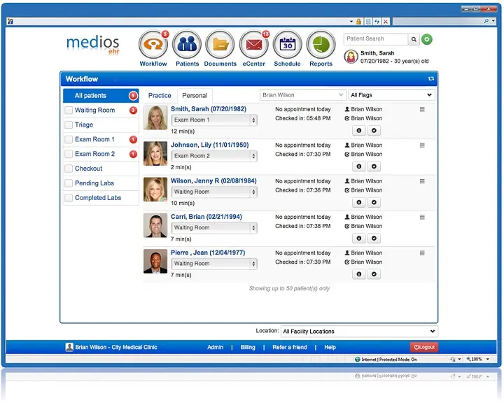 Medios-EMR-Software-Practice-Management-Software-Workflow-Report