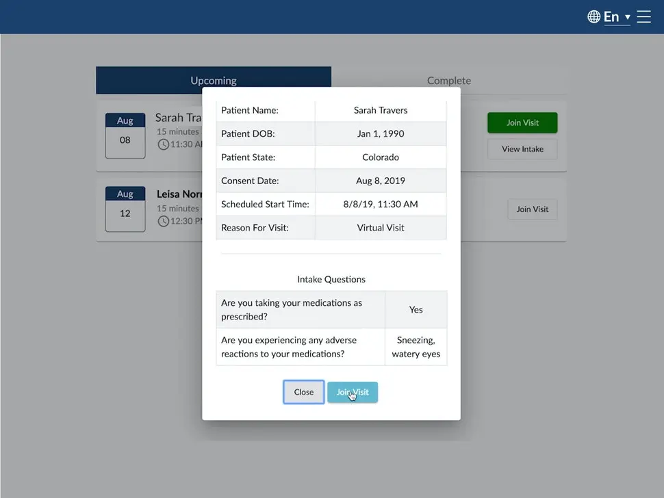 NextGen-Virtual-Visits-EMR-Software-Patient-Information