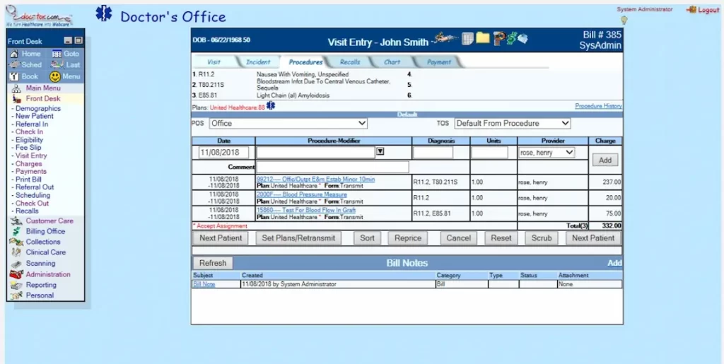 Picasso-EMR-Practice-Management-Software-Patient-Visit