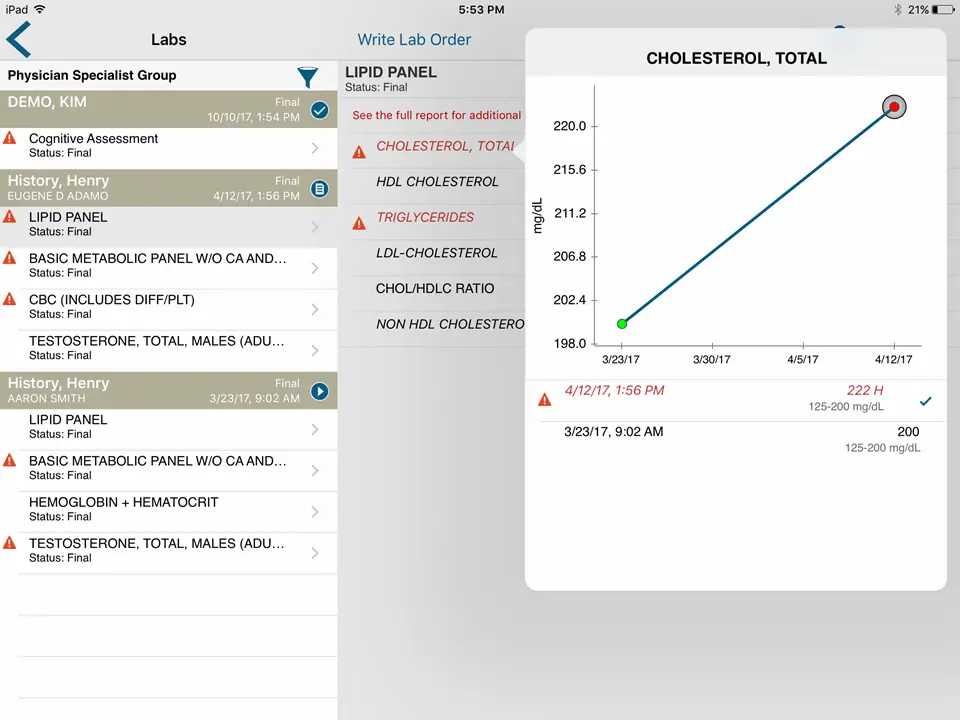 Quanum-Practice-Management-Software-EMR-Software-Patient-Lab-Report