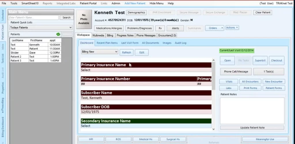 TRAKnet-EMR-Practice-Management-Software-Patient-Dashboard