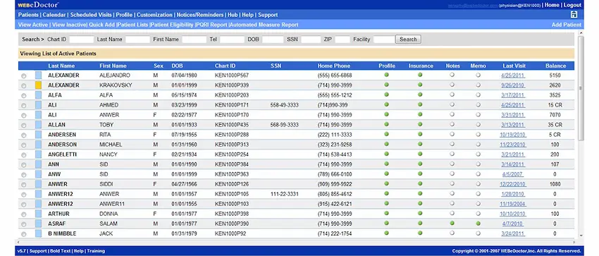 WEBeDoctor-EHR-Software-and-Patient-Intake-Data