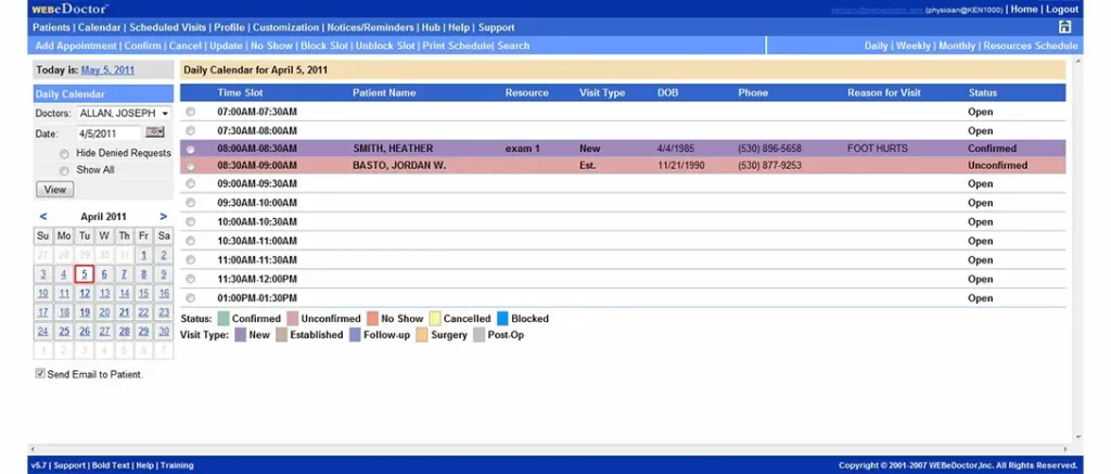 WEBeDoctor-EMR-Software-and-Patient-Scheduling-Software