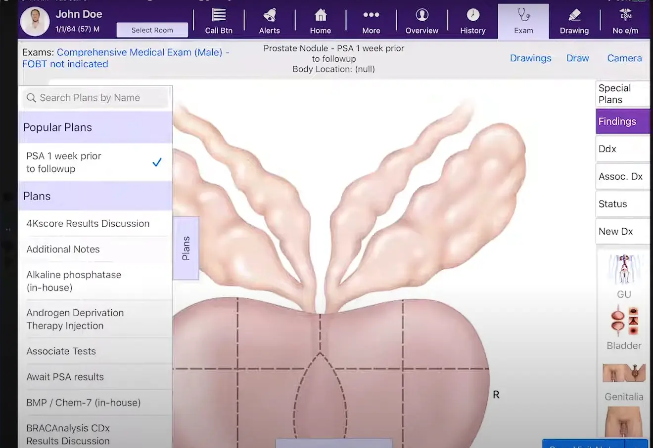 ModMed EMR software and Urology EMR Software demo screenshot.