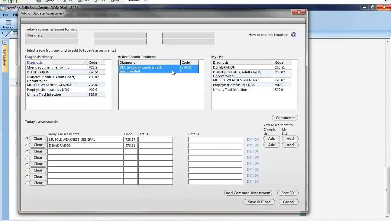 NextGen Correctional Health EMR Software demo screenshot