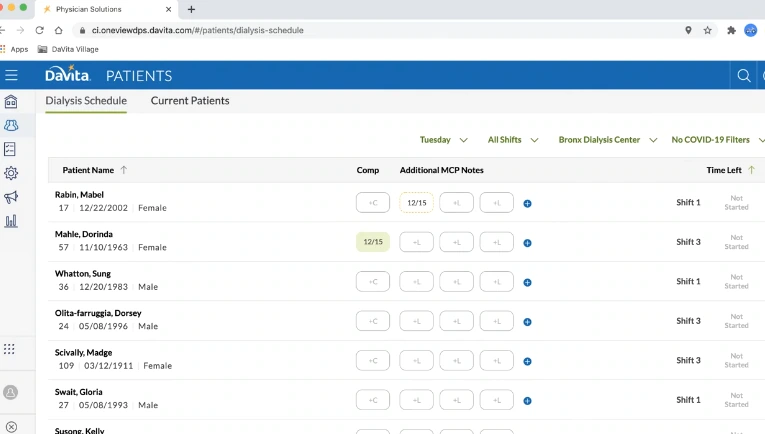 Falcon Silver EMR Software—Nephrology EMR Software demo screenshot